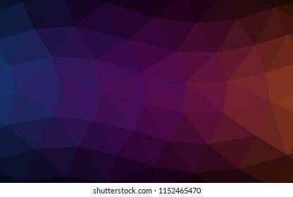 Dark Purple vector polygonal polygonal. Modern geometrical abstract illustration with gradient. Triangular pattern for your business design.