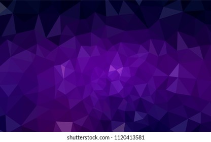 Dark Purple vector polygonal pattern. Modern abstract illustration with triangles. Brand new style for your business design.