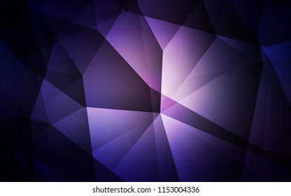 Dark Purple vector polygonal pattern. Colorful illustration in abstract style with triangles. Template for cell phone's backgrounds.