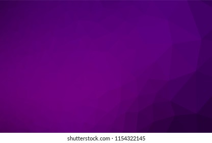 Dark Purple vector polygonal pattern. Shining illustration, which consist of triangles. The elegant pattern can be used as part of a brand book.