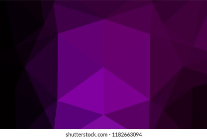 Dark Purple vector polygonal pattern. A sample with polygonal shapes. A new texture for your design.
