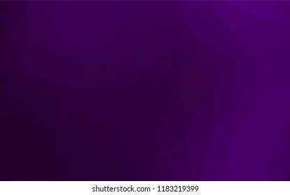 Dark Purple vector polygonal pattern. Modern geometrical abstract illustration with gradient. Triangular pattern for your business design.