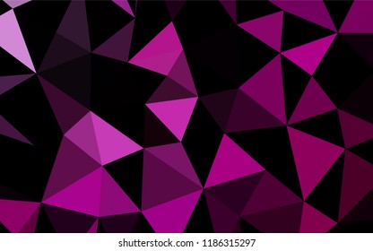 Dark Purple vector polygonal pattern. Shining colored illustration in a Brand new style. The completely new template can be used for your brand book.