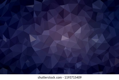 Dark Purple vector polygonal pattern. Shining colorful illustration with triangles. Template for cell phone's backgrounds.