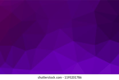 Dark Purple vector polygonal pattern. Colorful illustration in abstract style with gradient. The best triangular design for your business.