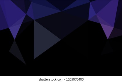 Dark Purple vector polygonal pattern. Modern geometrical abstract illustration with gradient. The polygonal design can be used for your web site.