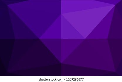 Dark Purple vector polygonal pattern. Glitter abstract illustration with an elegant design. The polygonal design can be used for your web site.