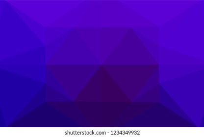 Dark Purple vector polygonal pattern. Triangular geometric sample with gradient.  The polygonal design can be used for your web site.