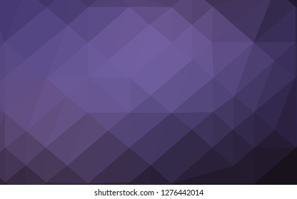Dark Purple vector polygonal pattern. A completely new color illustration in a vague style. Completely new template for your business design.