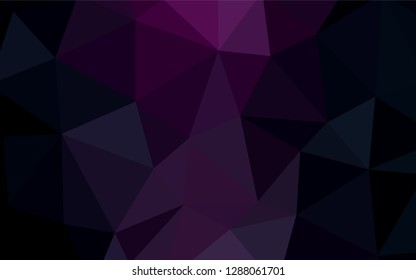Dark Purple vector polygonal pattern. Creative illustration in halftone style with triangles. Template for cell phone's backgrounds.