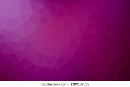 Dark Purple vector polygonal pattern. Colorful illustration in Origami style with gradient.  Polygonal design for your web site.