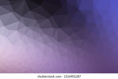 Dark Purple vector polygonal pattern. A completely new color illustration in a vague style. The best triangular design for your business.