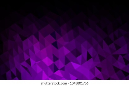 Dark Purple vector polygonal pattern. Glitter abstract illustration with an elegant design. Template for a cell phone background.