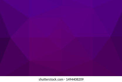 Dark Purple vector polygonal pattern. A sample with polygonal shapes. Completely new template for your business design.