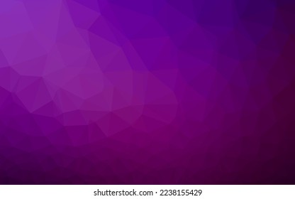 Dark Purple vector polygonal pattern. Shining colored illustration in a Brand new style. New texture for your design.