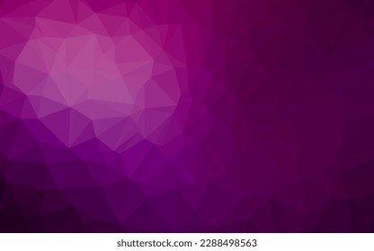 Dark Purple vector polygonal pattern. Creative illustration in halftone style with gradient. Completely new design for your business.