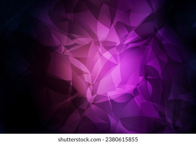 Dark Purple vector polygonal pattern. Geometric illustration in Origami style with gradient.  Triangular pattern for your design.