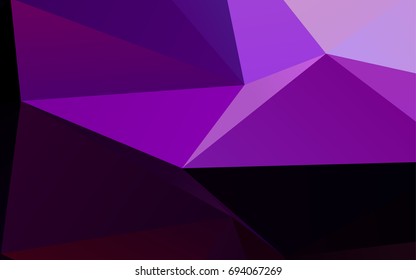 Dark Purple vector polygonal pattern. Creative illustration in halftone style with gradient. A completely new template for your business design.