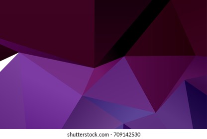 Dark Purple vector polygonal pattern. Shining illustration, which consist of triangles. The template can be used as a background for cell phones.