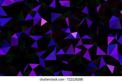 Dark Purple vector polygonal pattern. Geometric illustration in Origami style with gradient.  A completely new template for your business design.