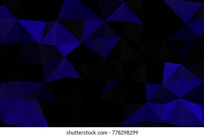Dark Purple vector polygonal pattern. Brand-new colored illustration in blurry style with gradient. The textured pattern can be used for background.