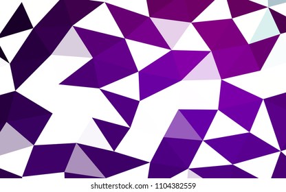 Dark Purple vector polygonal polygonal. A sample with polygonal shapes. The elegant pattern can be used as part of a brand book.