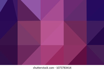 Dark Purple vector polygonal template. Modern geometrical abstract illustration with gradient. Textured pattern can be used for background.