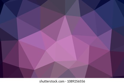 Dark Purple vector polygonal template. Geometric illustration in Origami style with gradient.  Polygonal design for your web site.