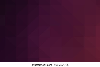 Dark Purple vector polygonal template. A completely new color illustration in a polygonal style. Triangular pattern for your design.
