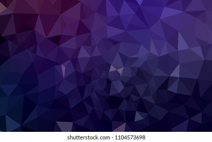Dark Purple vector polygonal template. Creative geometric illustration in Origami style with gradient. Brand new style for your business design.