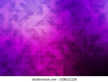 Dark Purple vector polygonal template. Brand new colored illustration in blurry style with gradient. The textured pattern can be used for background.
