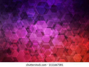 Dark Purple vector polygonal template. Creative geometric illustration in Origami style with gradient. The elegant pattern can be used as part of a brand book.