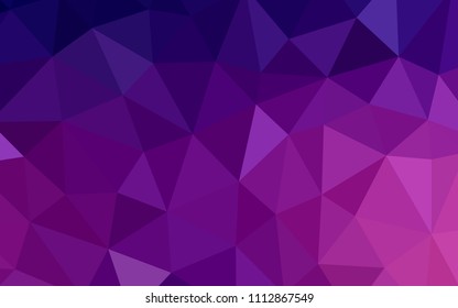 Dark Purple vector polygonal template. Colorful illustration in abstract style with triangles. A new texture for your web site.