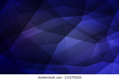 Dark Purple vector polygonal template. A sample with polygonal shapes. Completely new template for your banner.