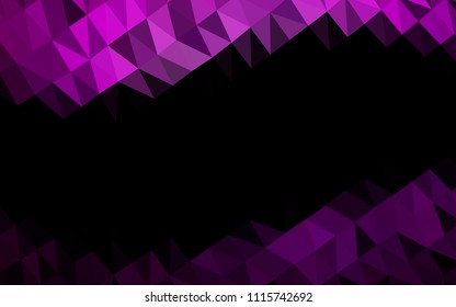 Dark Purple vector polygonal template. Glitter abstract illustration with an elegant design. A new texture for your design.