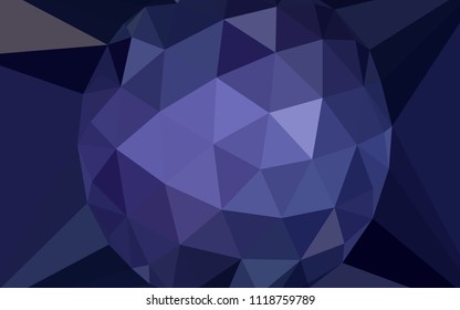 Dark Purple vector polygonal template with a diamond. Illustration in Origami style with gradient.  Textured pattern for your backgrounds.