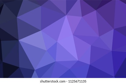Dark Purple vector polygonal template. Creative illustration in halftone style with triangles. Best triangular design for your business.