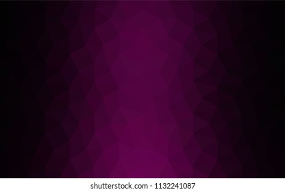 Dark Purple vector polygonal template. Geometric illustration in Origami style with gradient.  Template for cell phone's backgrounds.