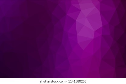 Dark Purple vector polygonal template. A vague abstract illustration with gradient. A completely new template for your business design.