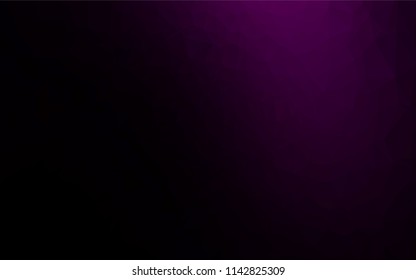 Dark Purple vector polygonal template. Shining illustration, which consist of triangles. The textured pattern can be used for background.
