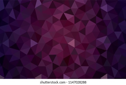 Dark Purple vector polygonal template. A completely new color illustration in a polygonal style. Completely new template for your banner.