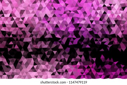 Dark Purple vector polygonal template. Brand new colored illustration in blurry style with gradient. The elegant pattern can be used as part of a brand book.
