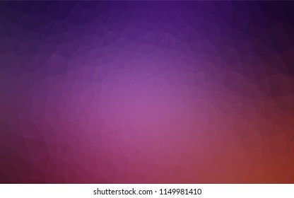 Dark Purple vector polygonal template. Shining illustration, which consist of triangles. The template can be used as a background for cell phones.