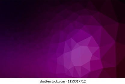 Dark Purple vector polygonal template. Creative geometric illustration in Origami style with gradient. The polygonal design can be used for your web site.