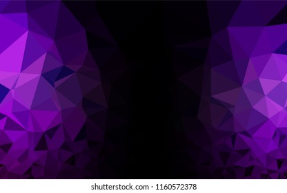 Dark Purple vector polygonal template. A completely new color illustration in a vague style. A completely new template for your business design.