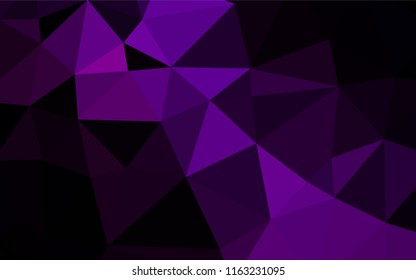 Dark Purple vector polygonal template. Creative geometric illustration in Origami style with gradient. The completely new template can be used for your brand book.