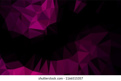 Dark Purple vector polygonal template. Creative illustration in halftone style with gradient. The best triangular design for your business.