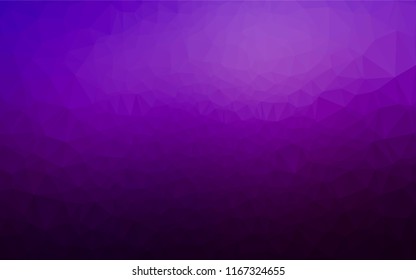 Dark Purple vector polygonal template. A vague abstract illustration with gradient. Brand new design for your business.