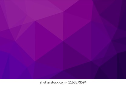 Dark Purple vector polygonal template. Geometric illustration in Origami style with gradient.  A completely new template for your business design.