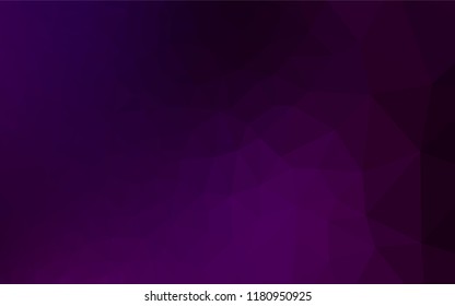 Dark Purple vector polygonal template. Geometric illustration in Origami style with gradient.  A new texture for your design.